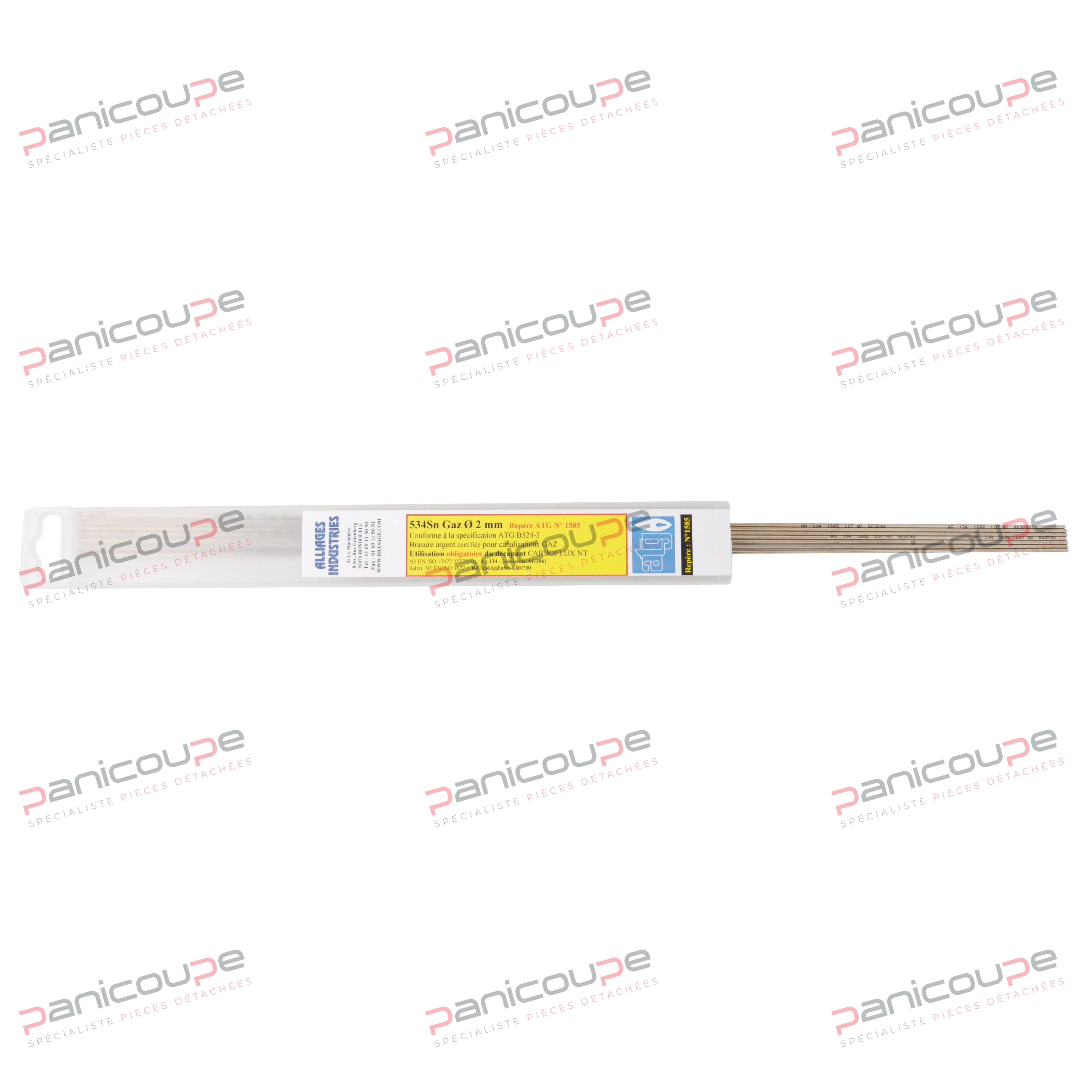 34 % SPEZIAL-SILBERGAS &ndash; UNBEHANDELT &ndash; &Oslash; 2 MM &ndash; ERFORDERT EINEN ABSCHALTER Produktbild