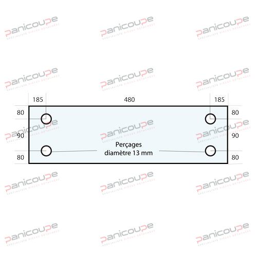 Backofenglas 850 x 250 mm mit Siebdruck Produktbild
