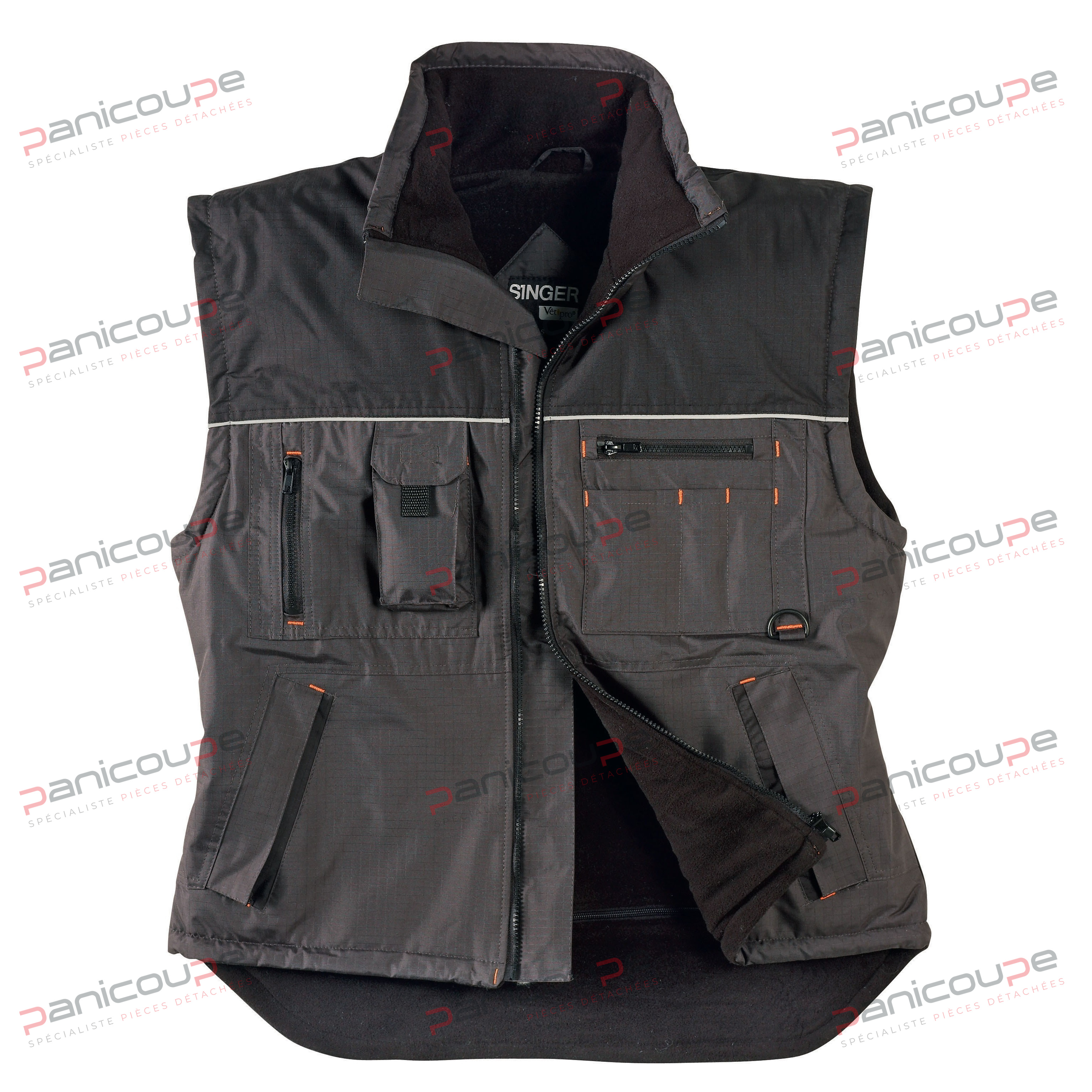 GILET RIPSTOP NOIR/GRIS ANTHRACITE Produktbild