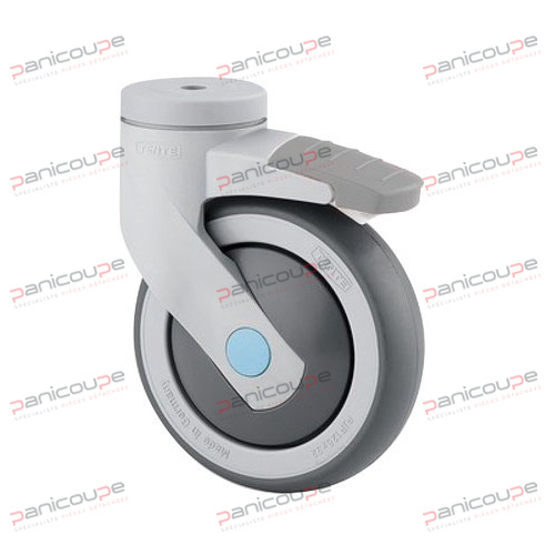 ROULETTES PIVOTANTES CHAPE &Agrave; OEIL SYNTHETIQUE AVEC FREIN Produktbild