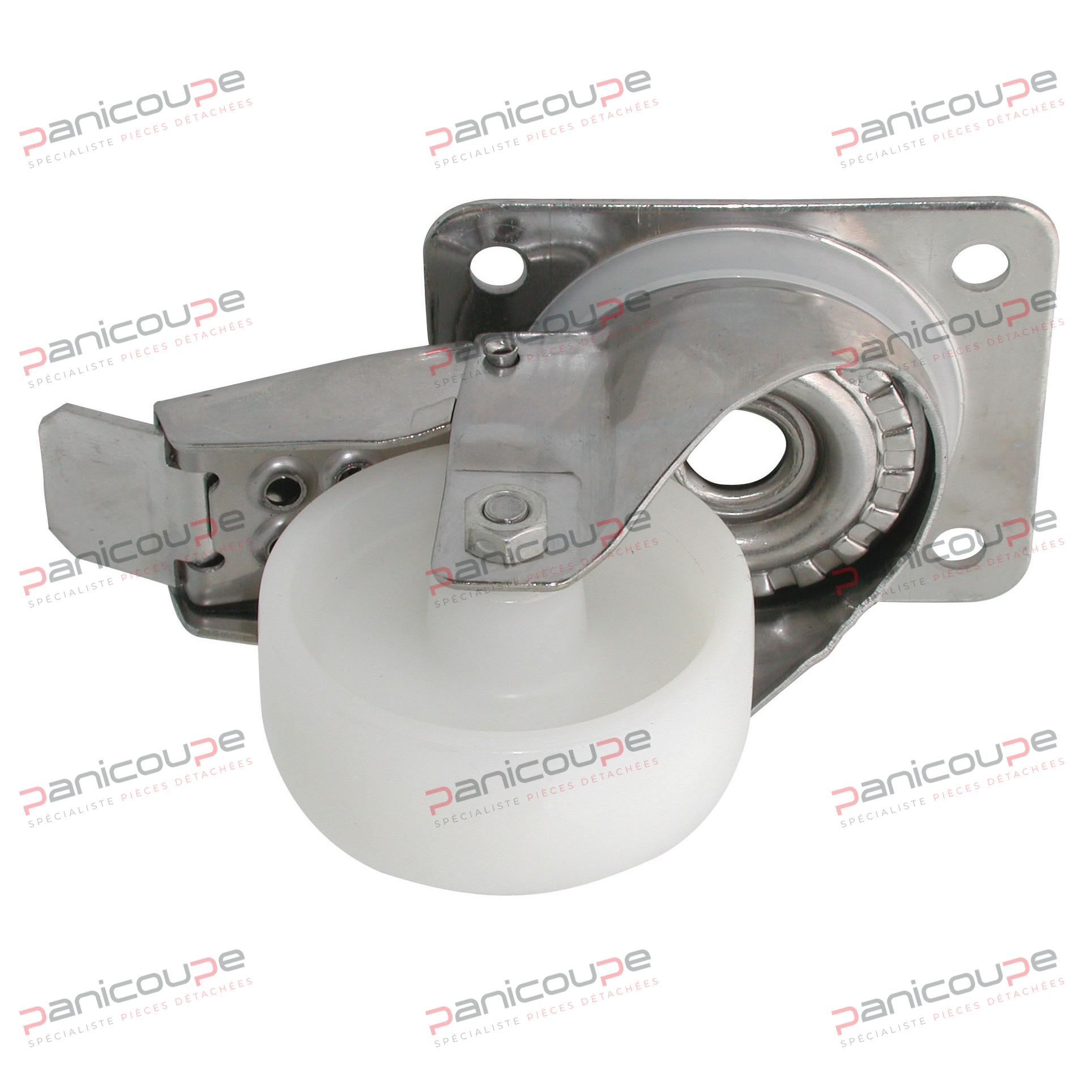 ROULETTE POLYPROPYLENE PIVOTANTE FREIN CHAPE INOX Produktbild