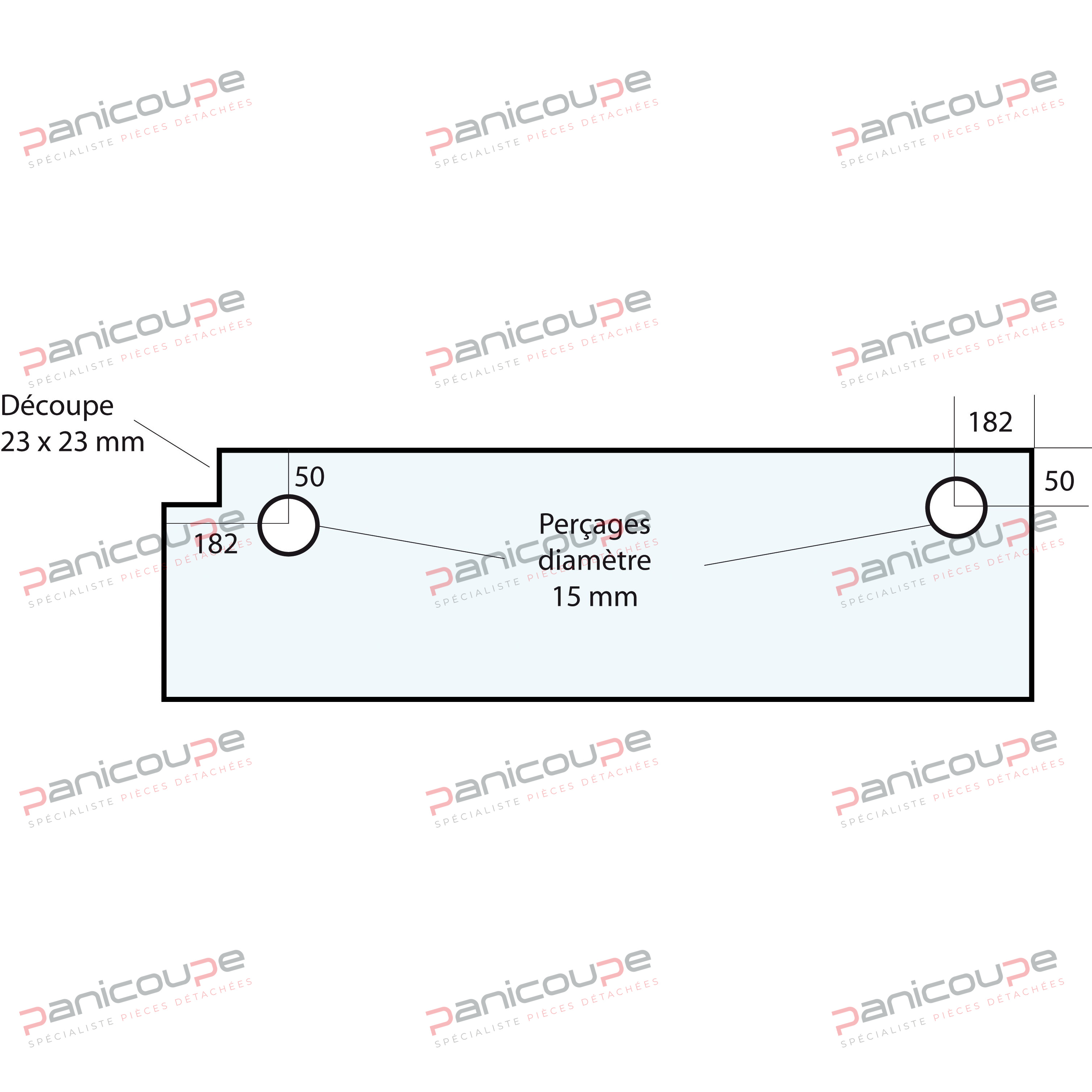 GLAS 715 X 200 X 5 MM - VF11 Produktbild