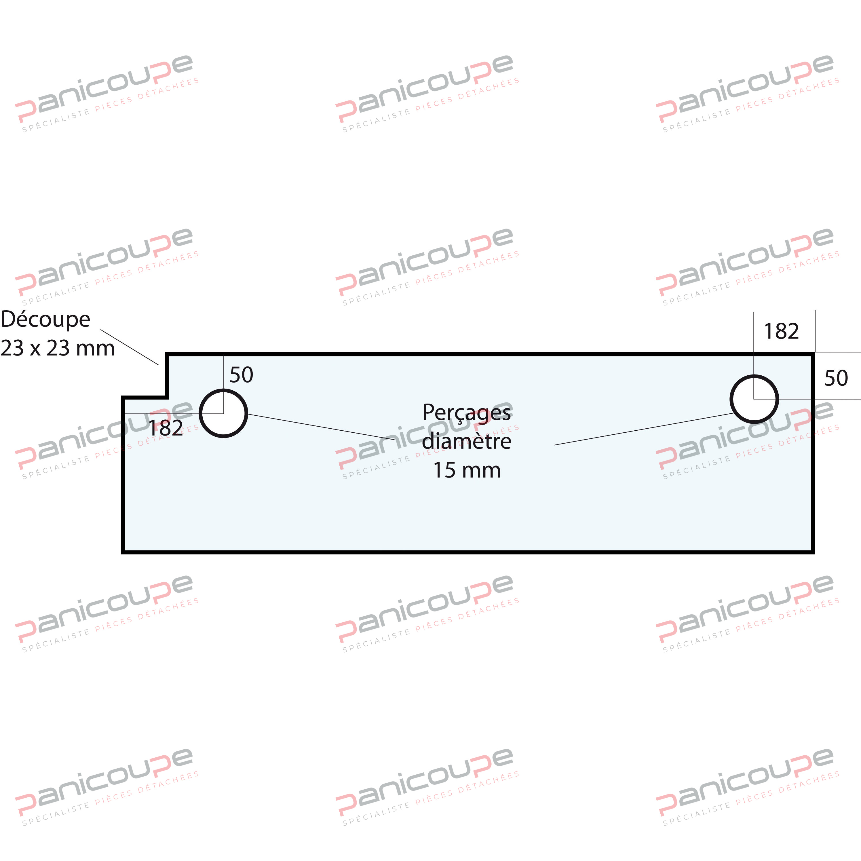 GLAS 715 X 250 X 5 MM - VF12 Produktbild