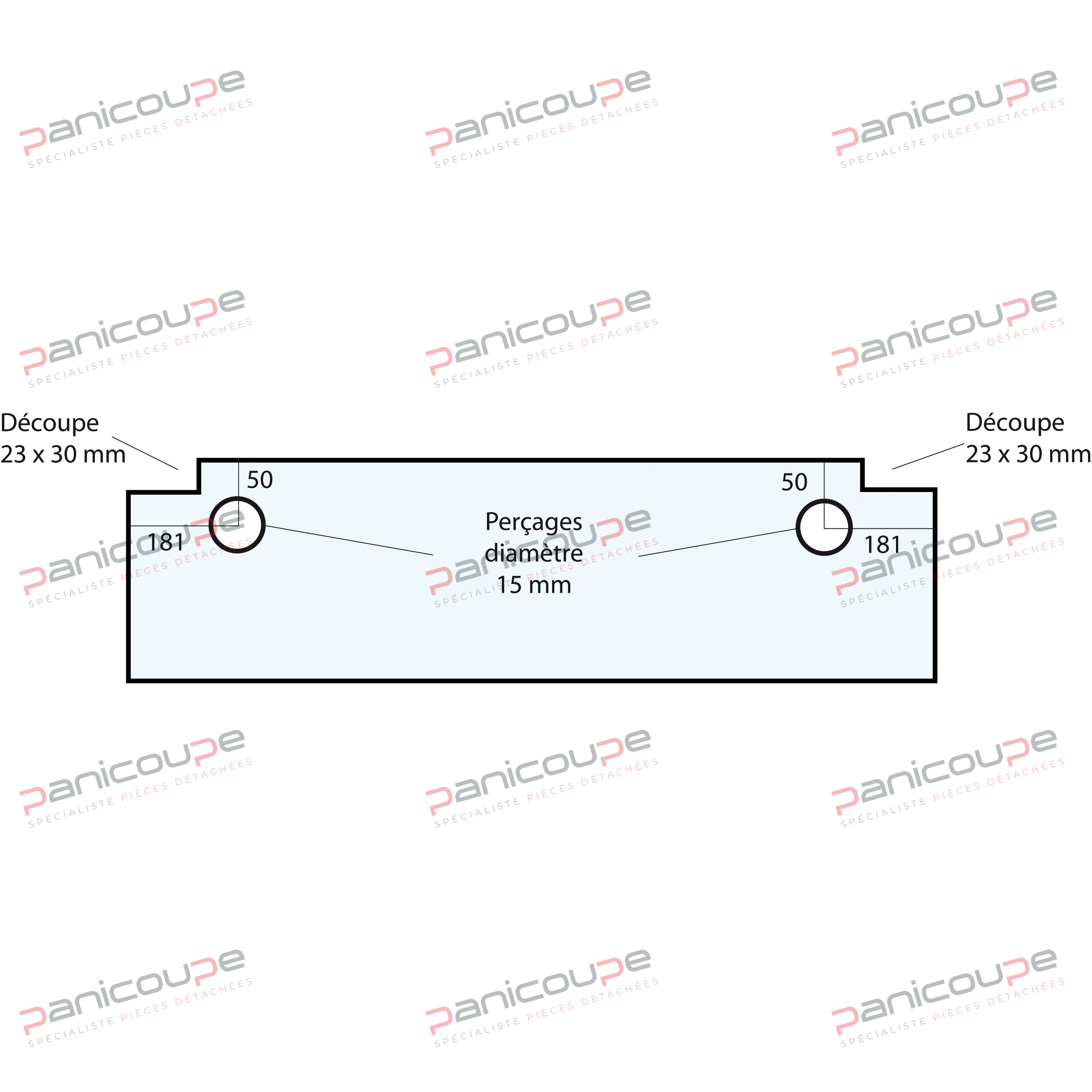 GLAS 711 X 200 X 5 MM - VF13 Produktbild