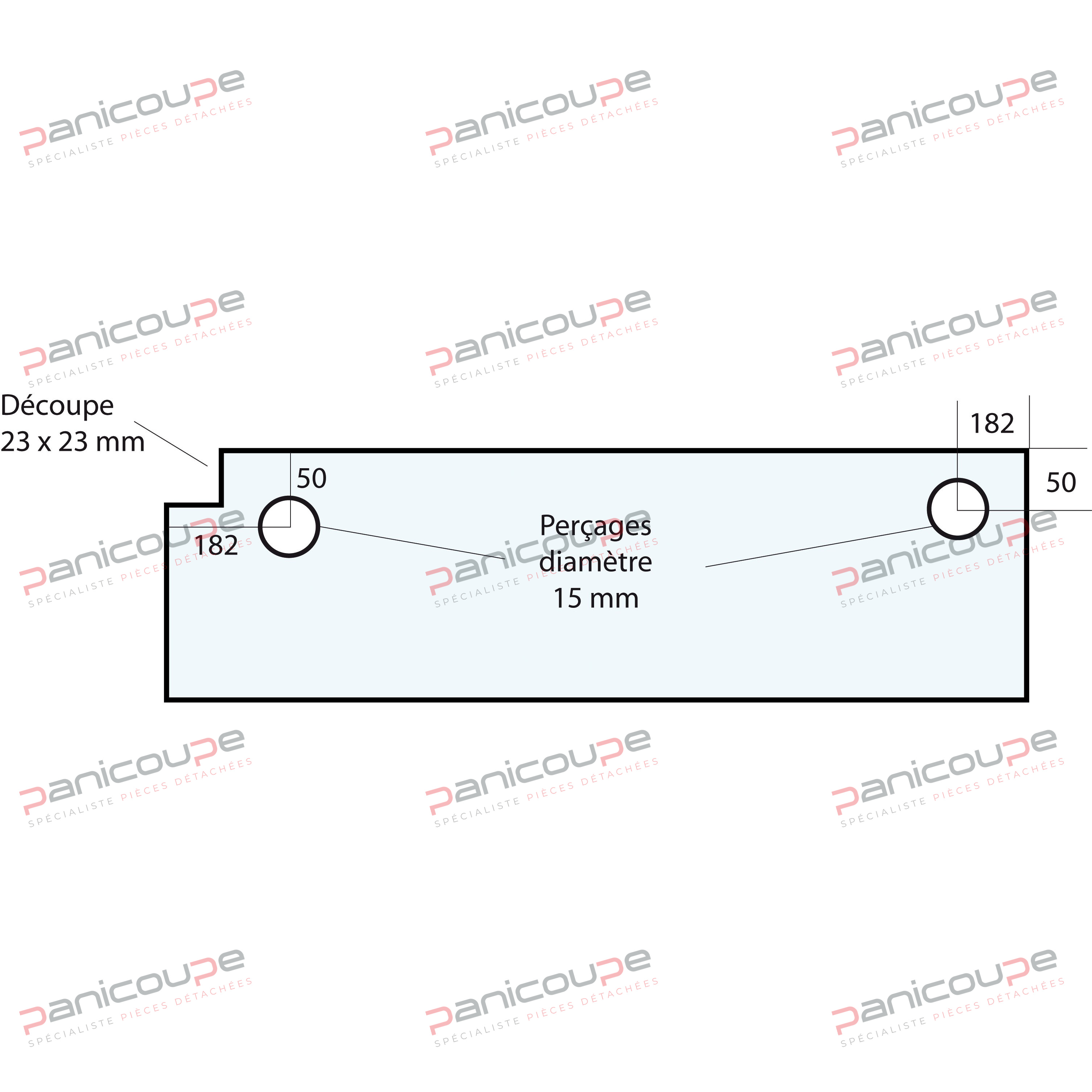 GLAS 714 X 225 X 5 MM - VF16 Produktbild