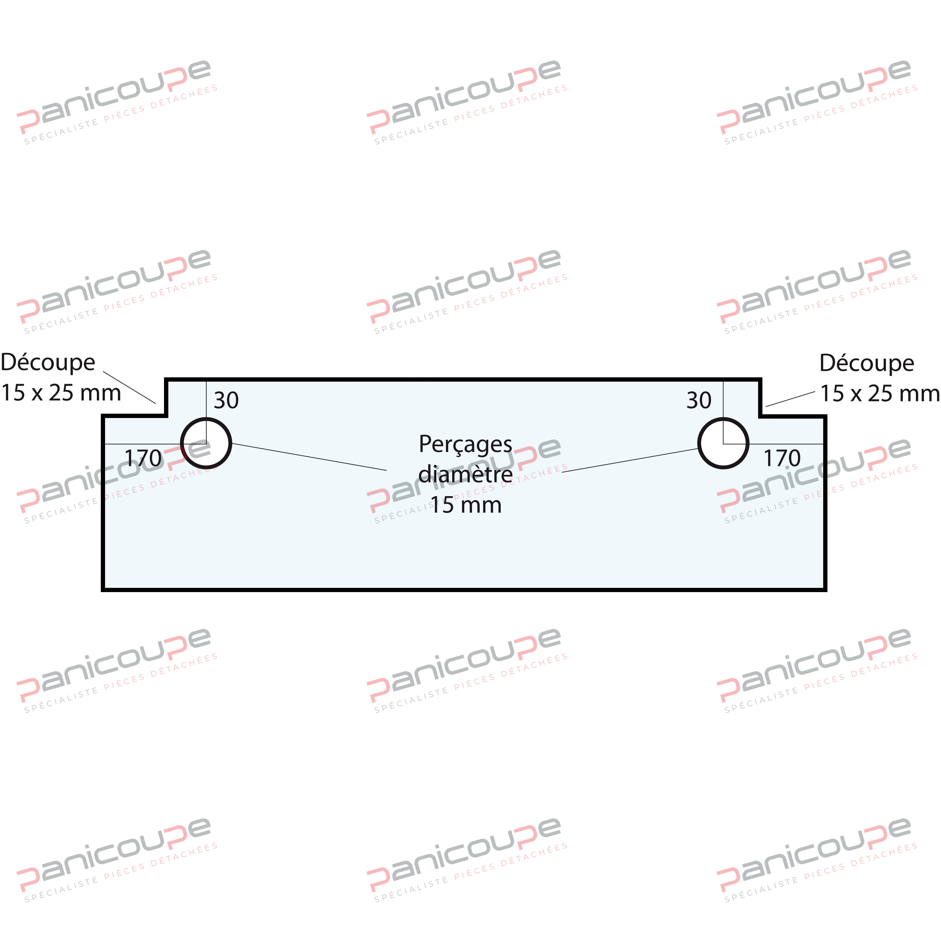 GLAS 684 X 218 X 6 MM - VF17 Produktbild