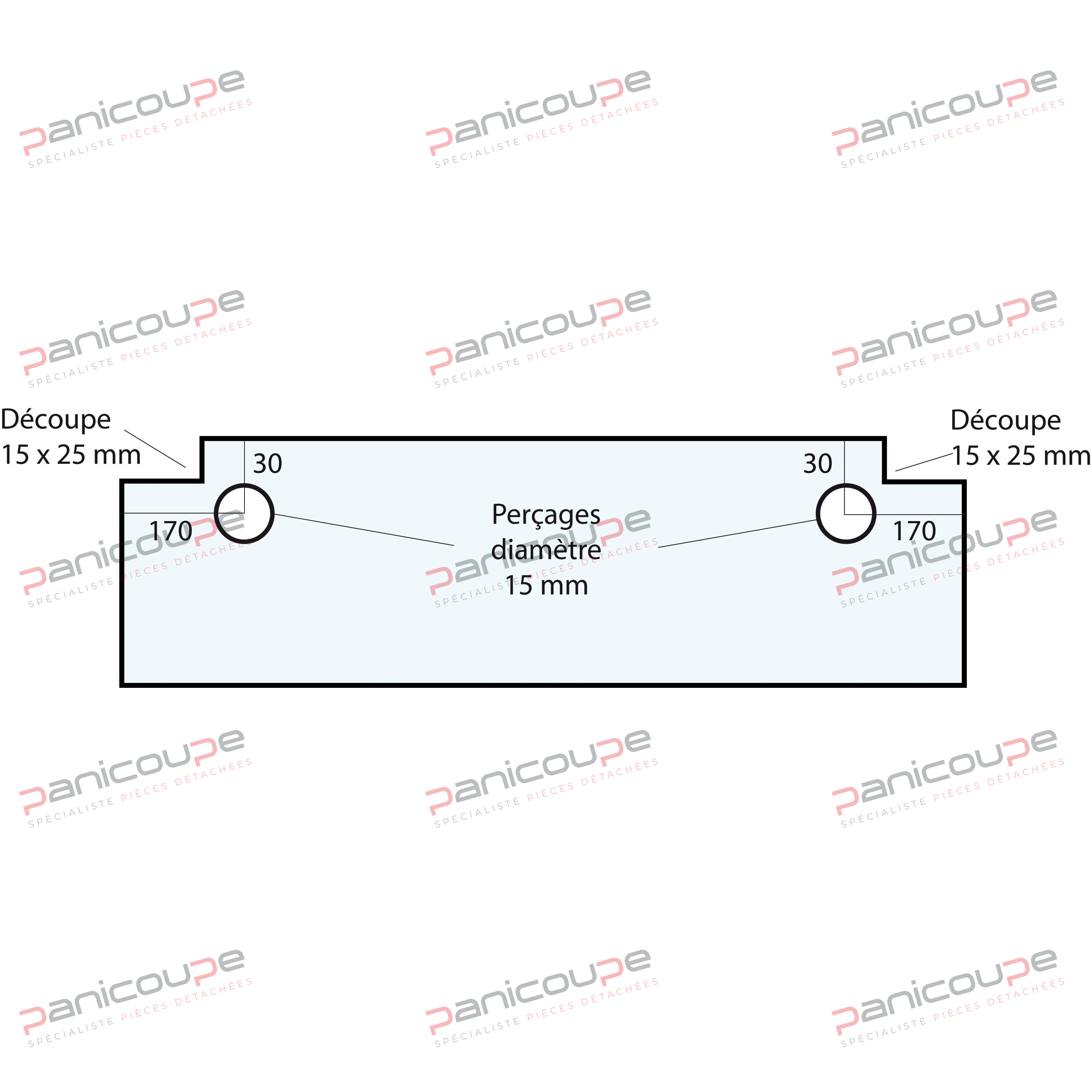 GLAS 684 X 268 X 6 MM - VF18 Produktbild
