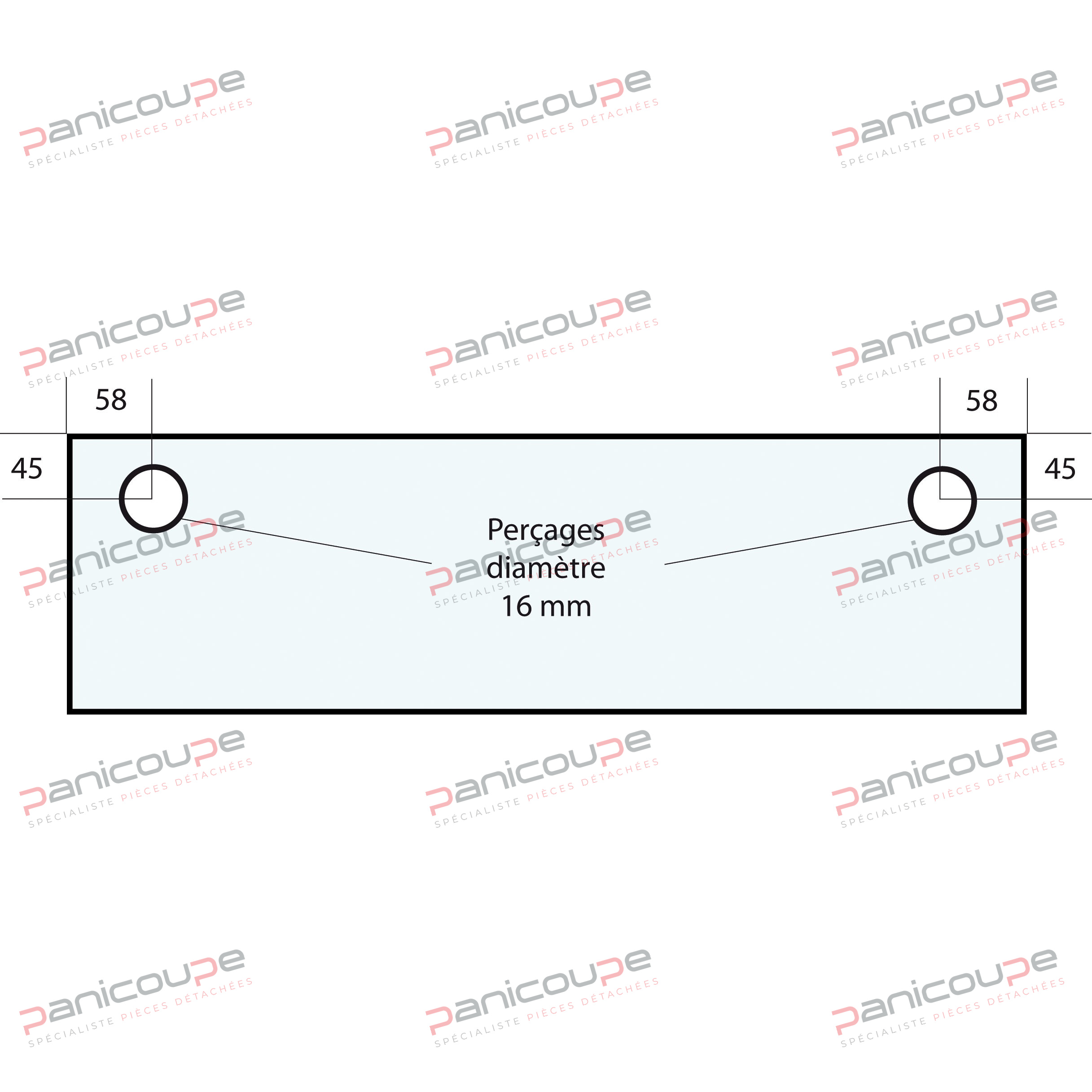 GLAS 756 X 210 X 5 MM - VF1 Produktbild