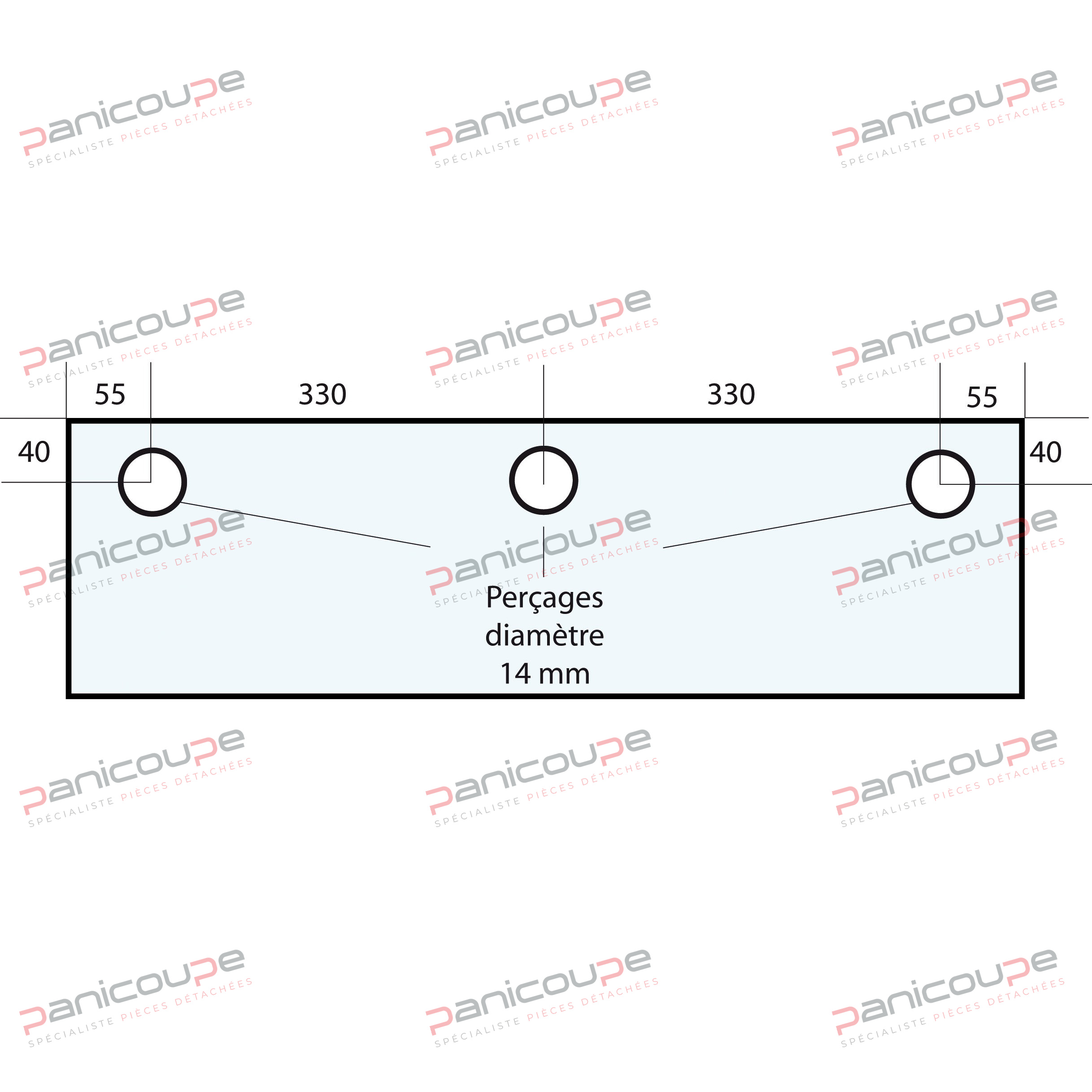GLAS 770 X 250 X 10 MM - VF26 Produktbild