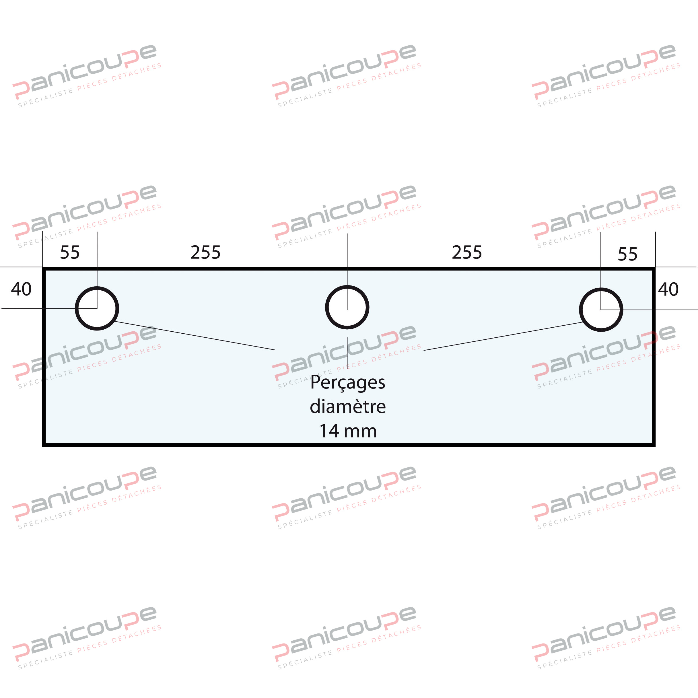 GLAS 620 X 250 X 10 MM - VF27 Produktbild