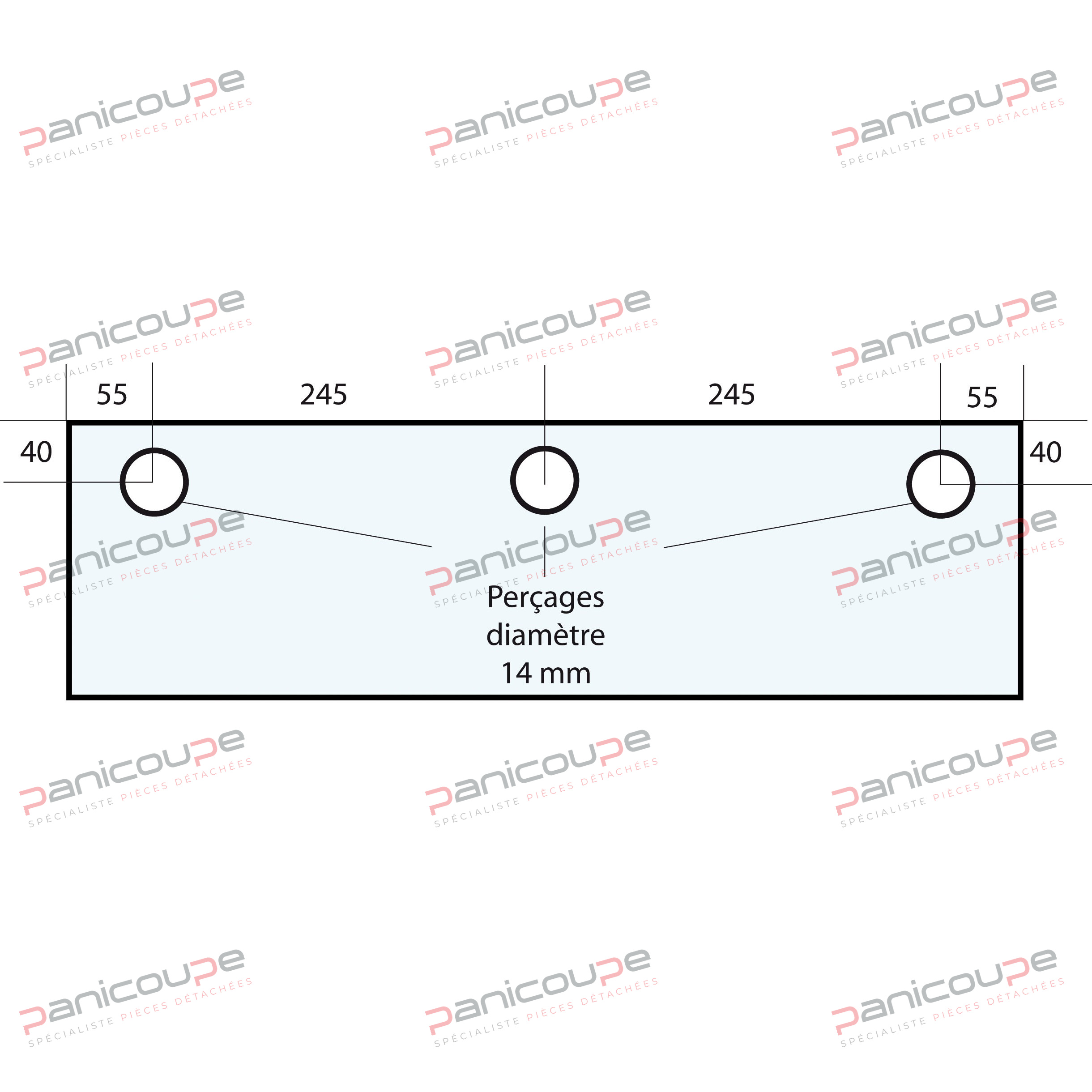 GLAS 600 X 210 X 10 MM - VF28 Produktbild