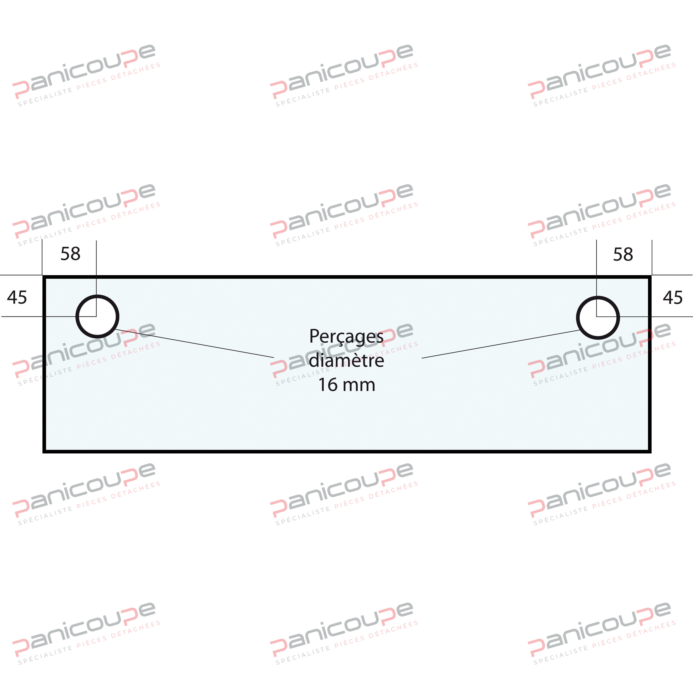 GLAS 756 X 270 X 5 MM - VF2 Produktbild