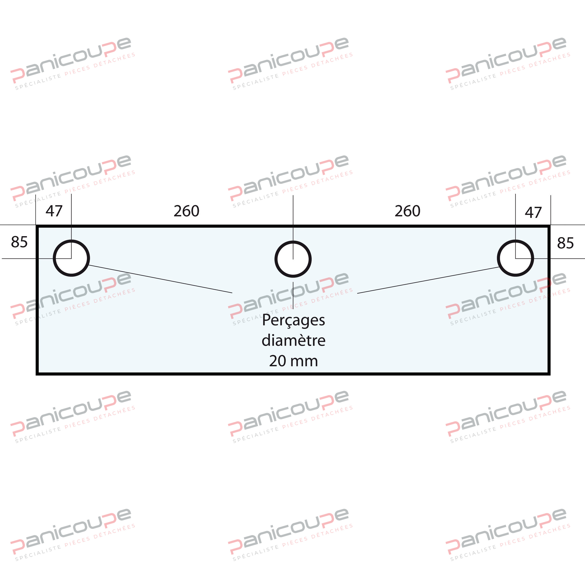 GLAS 614 X 330 X 10 MM - VF35 Produktbild