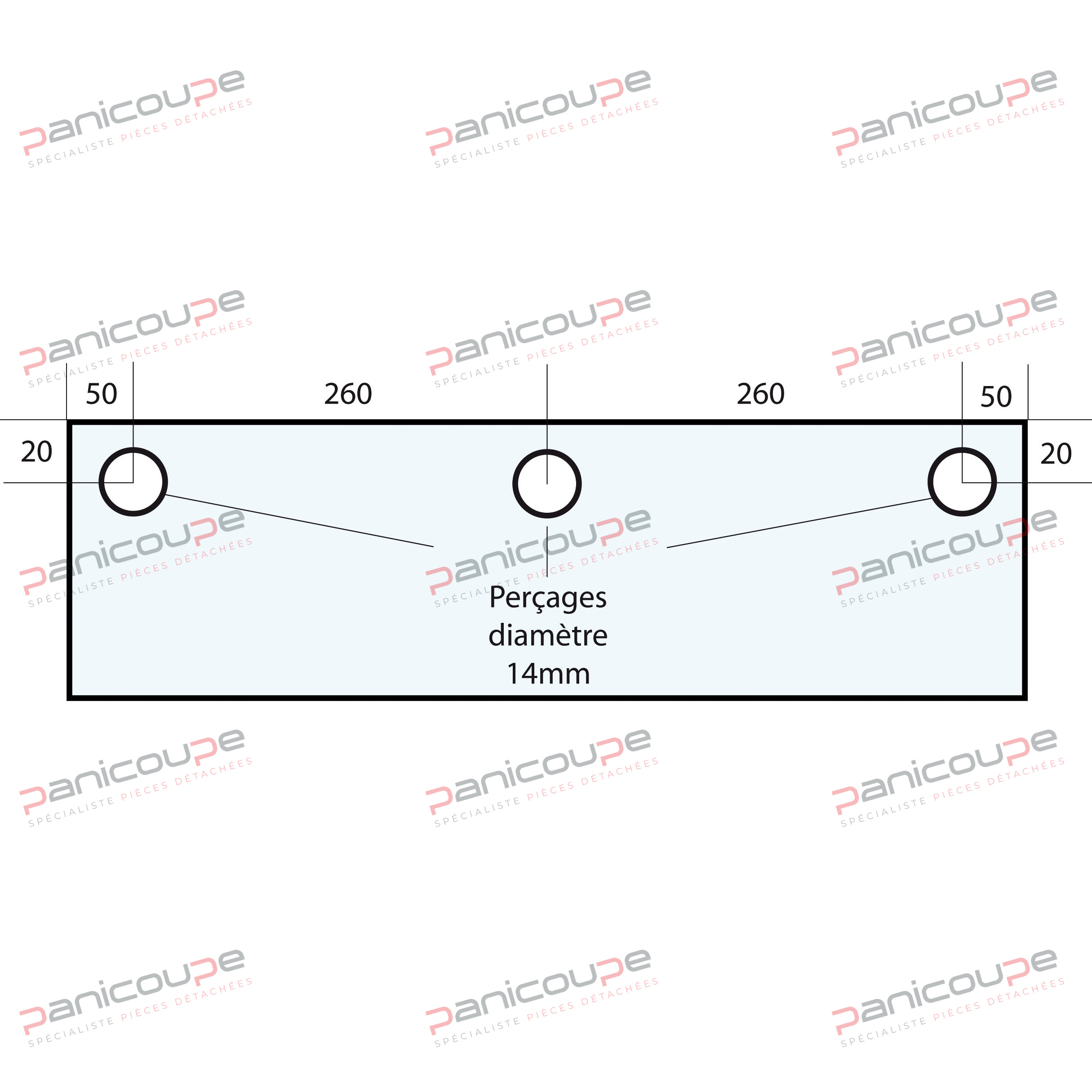GLAS 620 X 282 X 10 MM - VF36 Produktbild