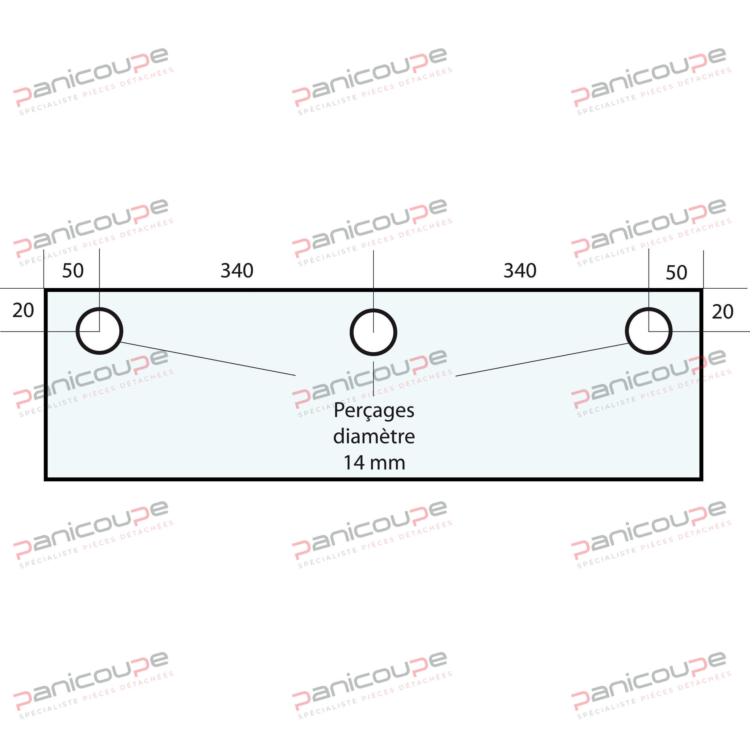 GLAS 780 X 282 X 10 MM - VF38 Produktbild