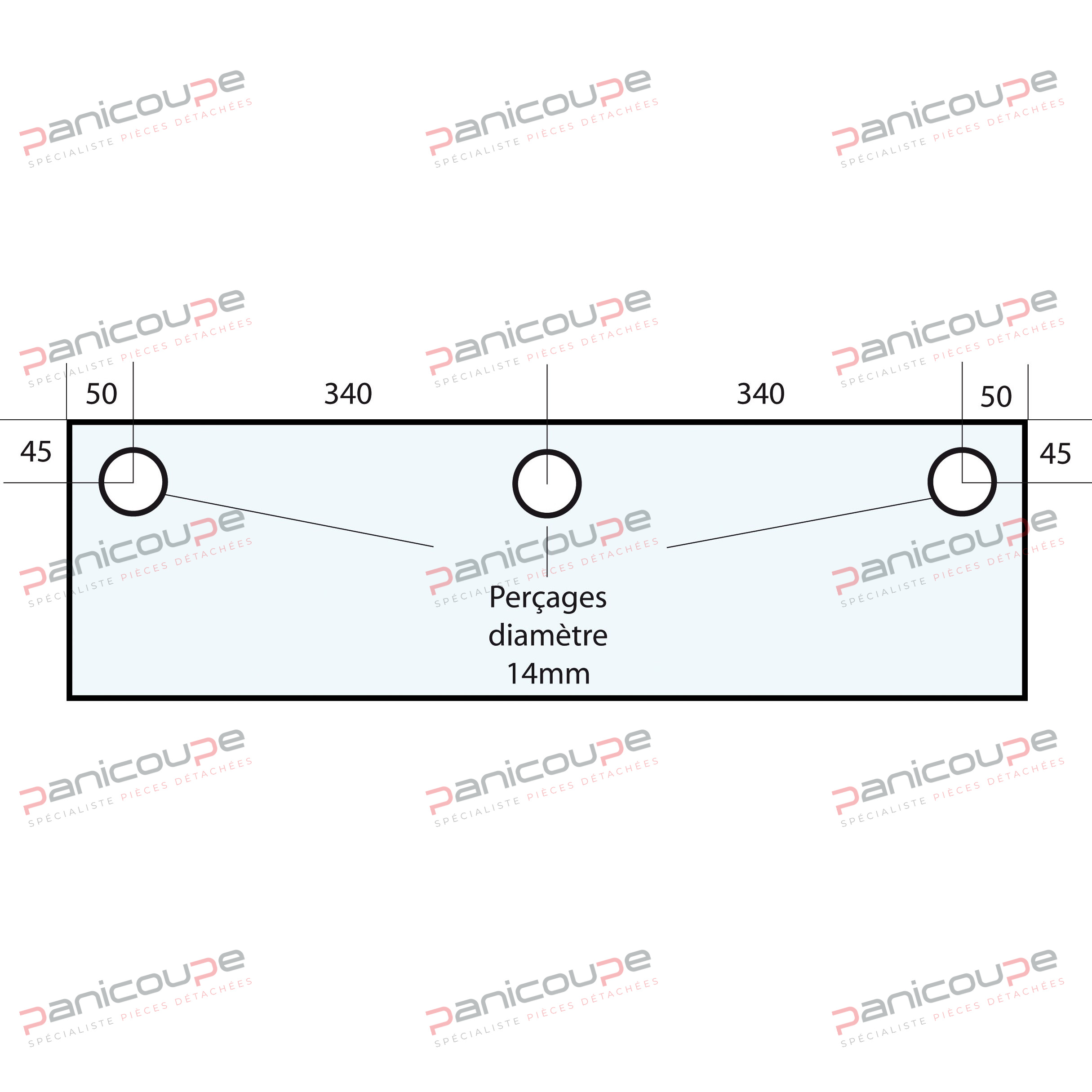 GLAS 780 x 355 x 10 MM - VF39 Produktbild