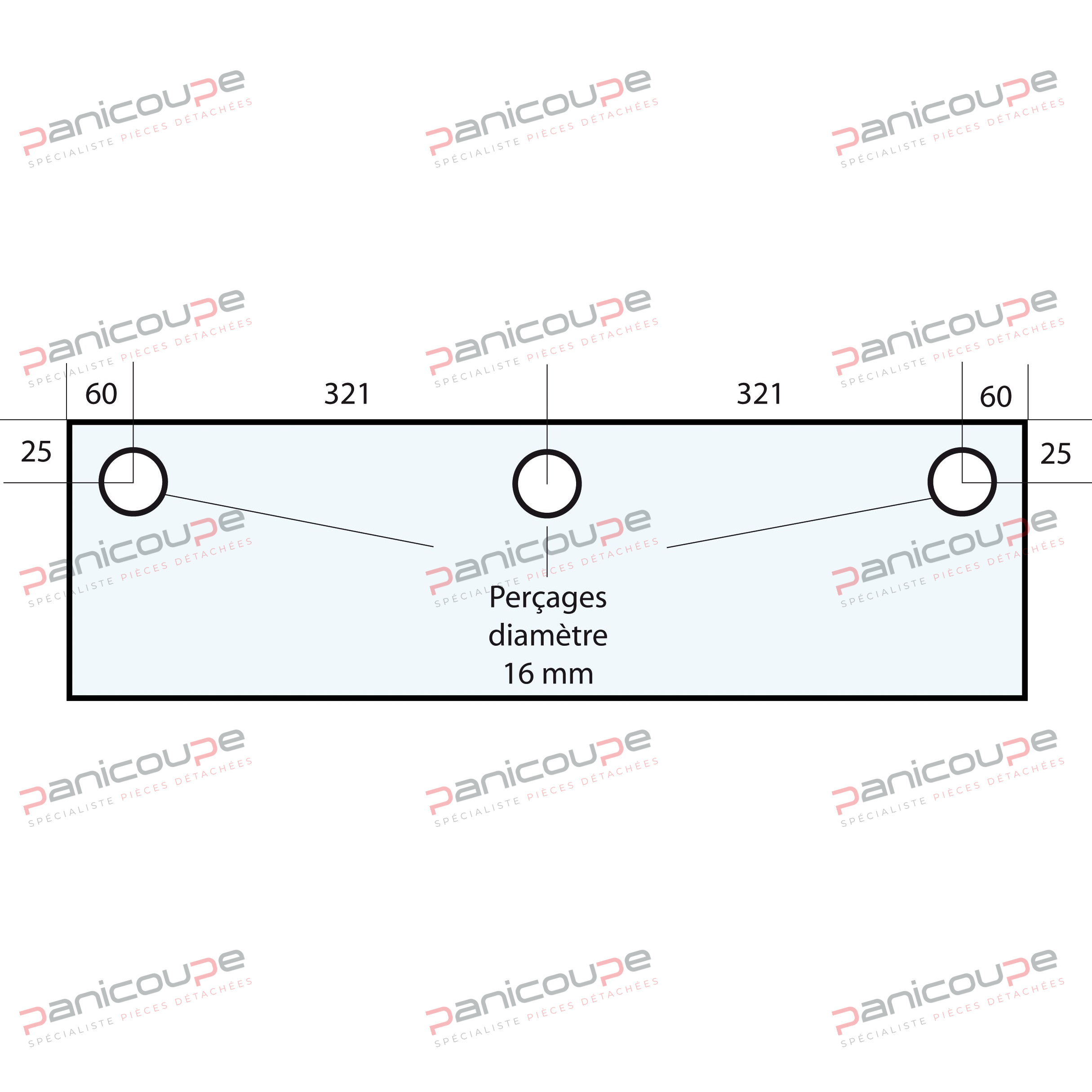 GLAS 762 X 300 X 8 MM - VF45 Produktbild