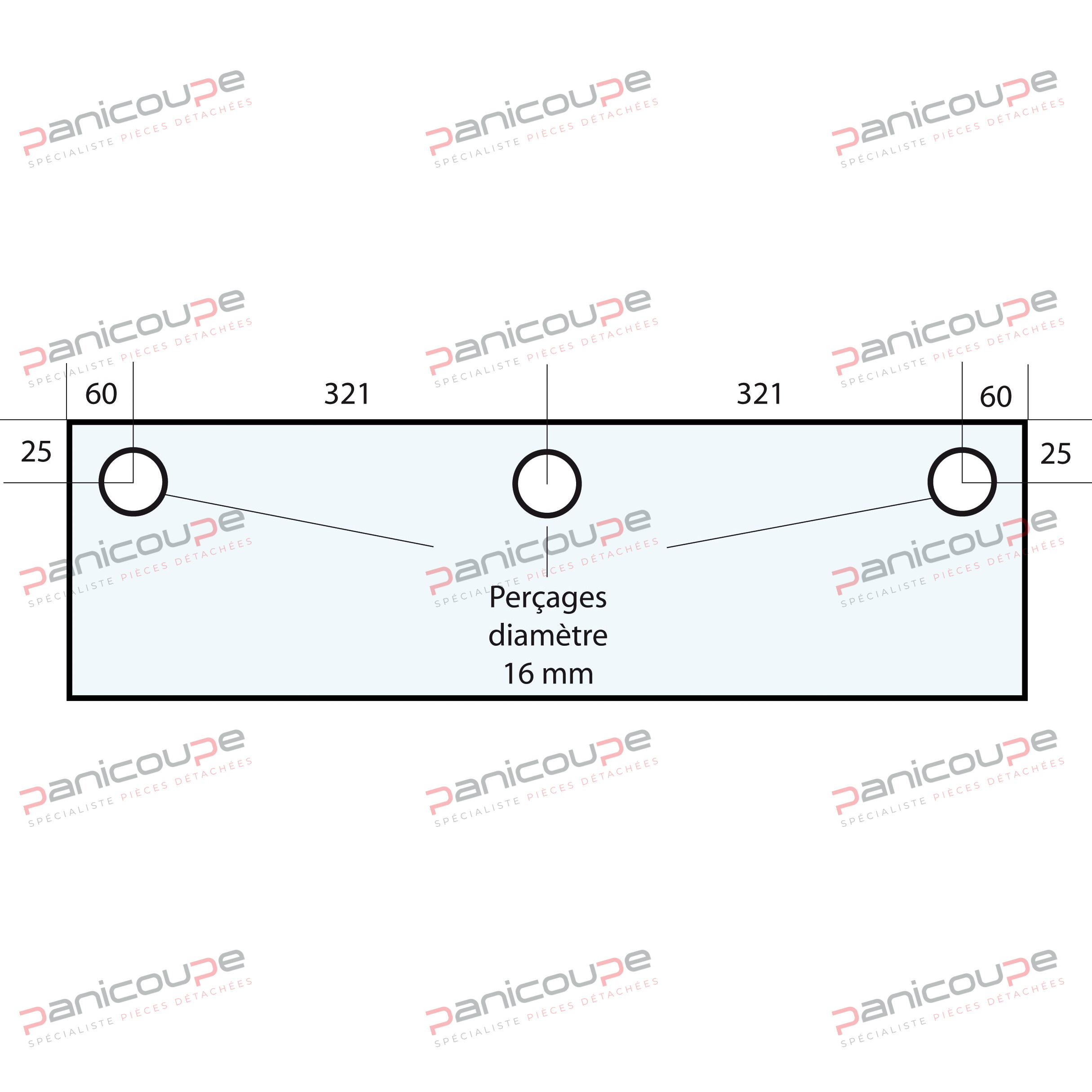 GLAS 762 X 270 X 8 MM - VF46 Produktbild