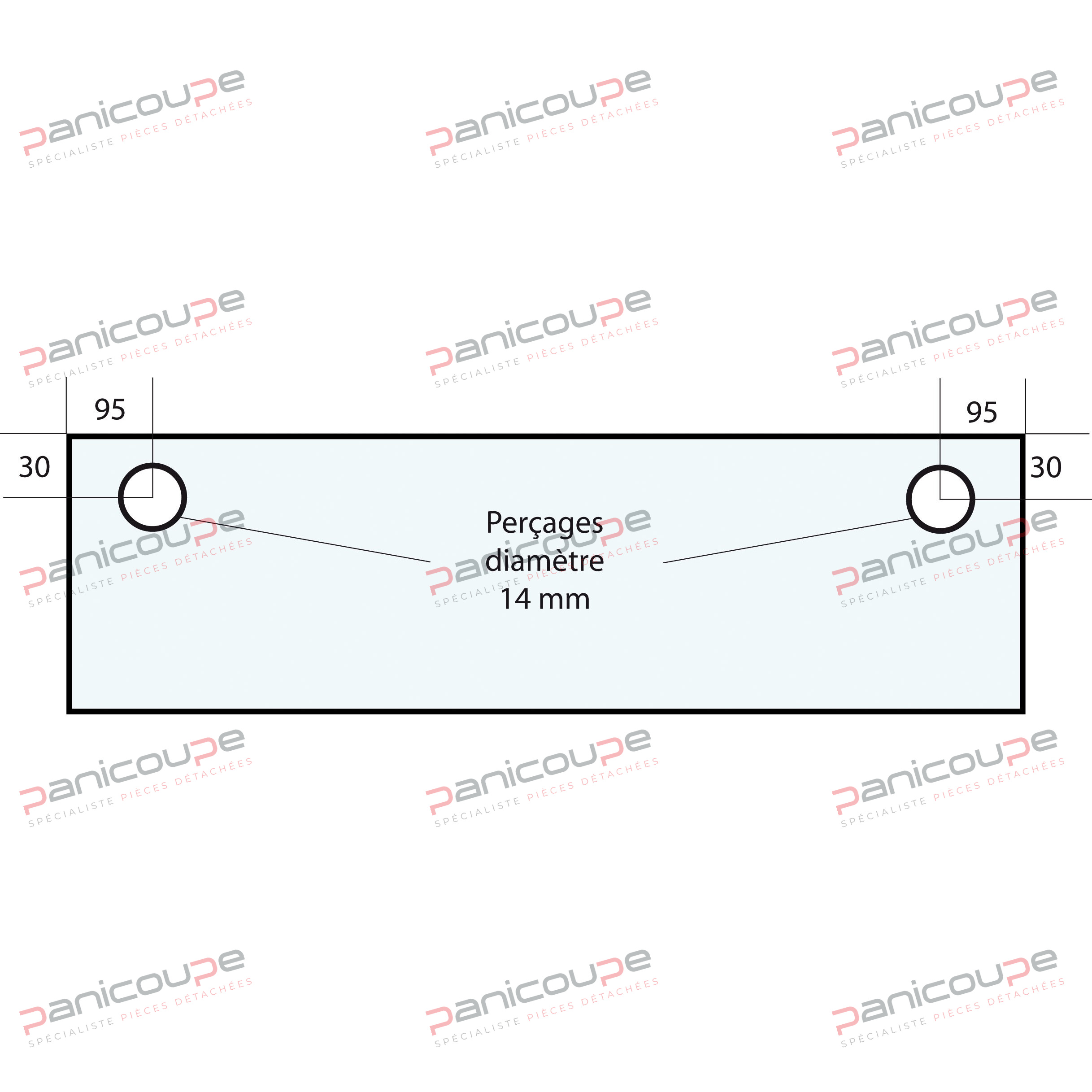 GLAS 605 X 280 X 6 MM - VF49 Produktbild