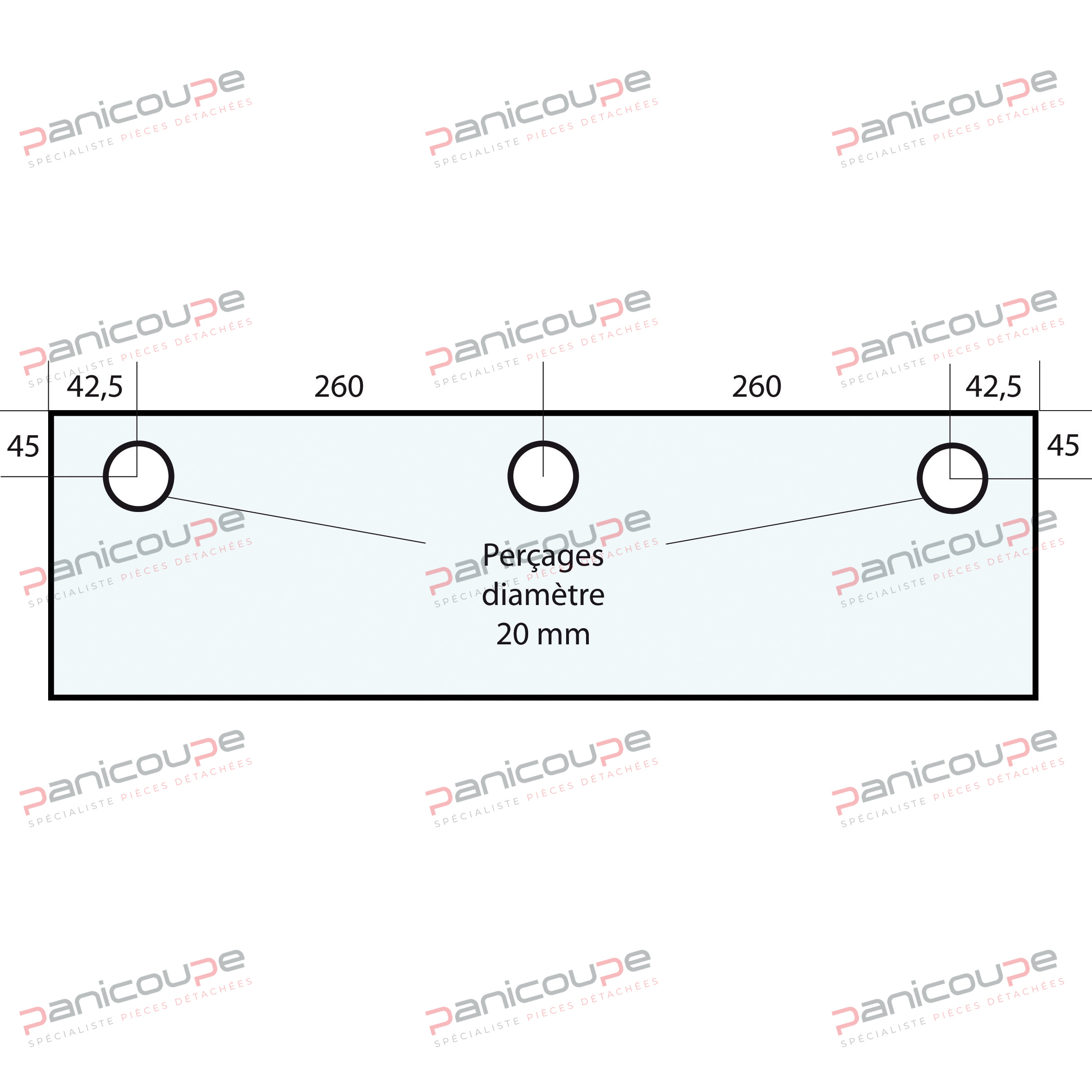GLAS 605 X 300 X 10 MM - VF60 Produktbild