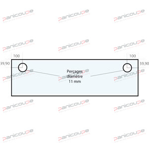 GLAS 635 x 192 x 6 mm - VF61 Produktbild