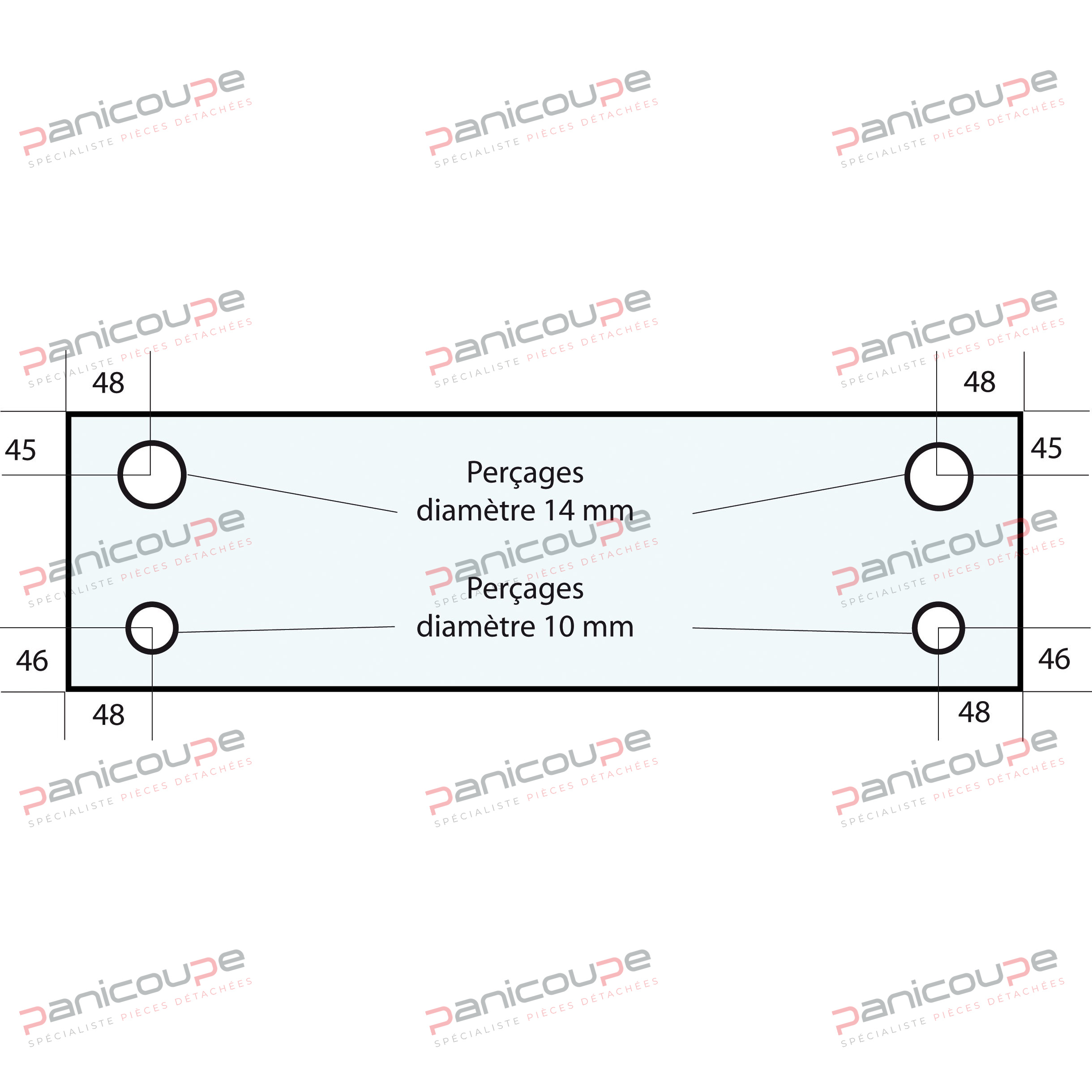 GLAS 750 X 220 X 6 MM - VF9 Produktbild