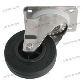 ROULETTE CAOUTCHOUC PIVOTANTE CHAPE INOX Produktbild