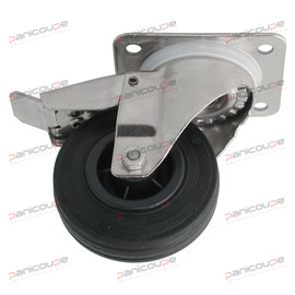 ROULETTE CAOUTCHOUC PIVOTANTE FREIN CHAPE INOX Produktbild