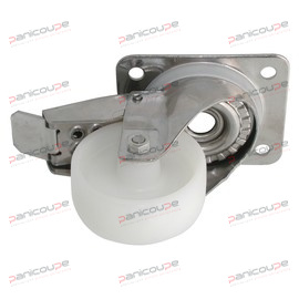 ROULETTE POLYPROPYLENE PIVOTANTE FREIN CHAPE INOX Produktbild