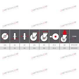 Lenkrollen mit Edelstahl&ouml;se und Bremse Produktbild