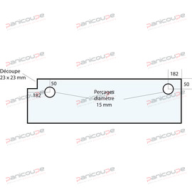 GLAS 715 X 250 X 5 MM - VF12 Produktbild